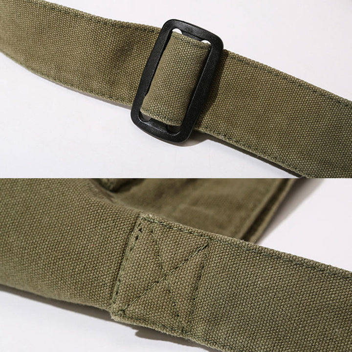Umhängetasche aus Canvas mit mehreren Taschen für Damen, Retro, leichte Schultertasche