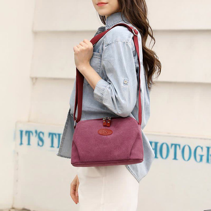 Umhängetasche aus Canvas für Damen, leicht, kleine Schultertasche