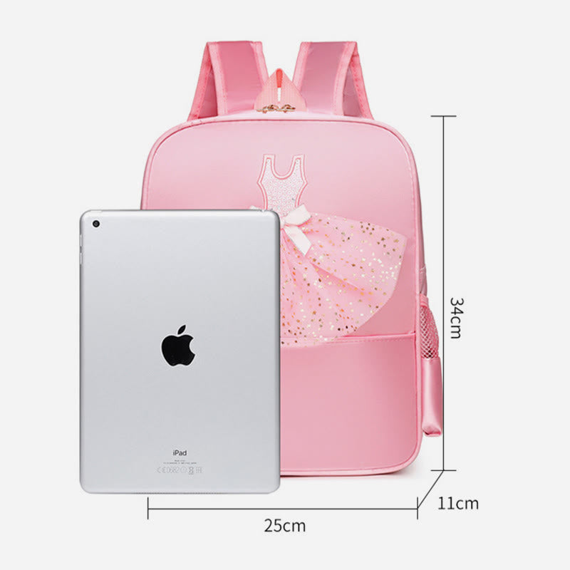 Mädchen Tanz Rucksack Ballerina Kleid Dekor Kinder Tanz Schultasche