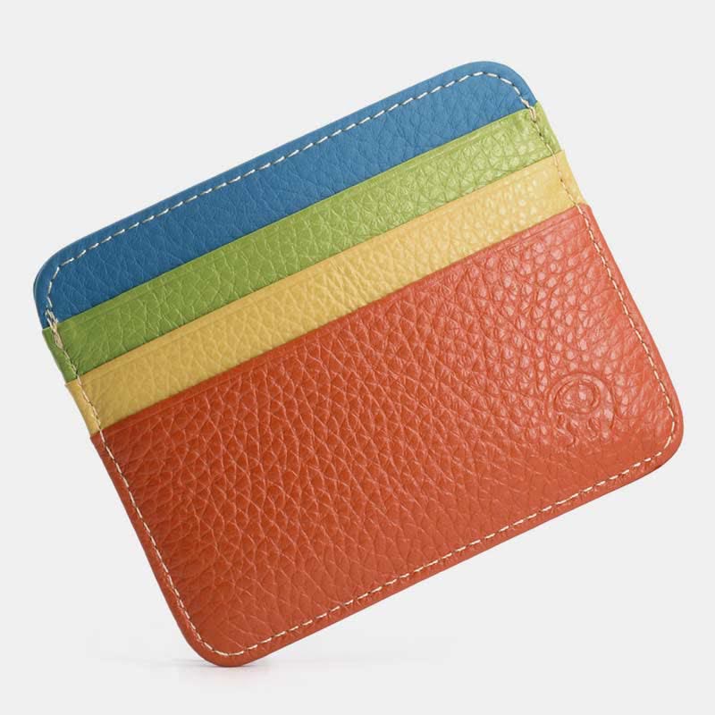 Schlanke minimalistische Vordertasche Brieftasche aus echtem Leder Kartenhalter Kartenetui - Stil 23 - image 16