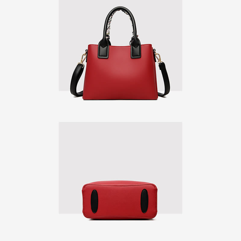 Elegante Handtasche für Damen, abnehmbarer Seidengriff, Umhängetasche für Damen
