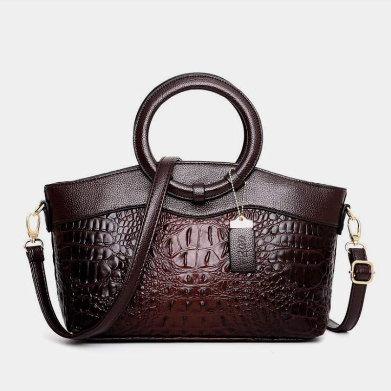 Umhängetasche mit großem Fassungsvermögen und Vintage-Prägung und Henkeltasche