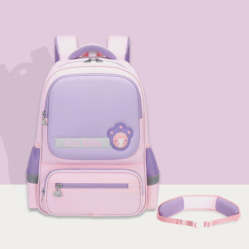 Rucksack für Kinder, lässig, süß, Farbe, Nylon, große Schultasche