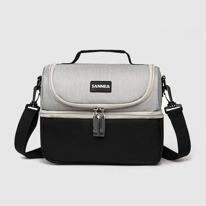 Kühltasche für Ausflüge, doppellagige Isolierung, Umhängetasche, Picknicktasche