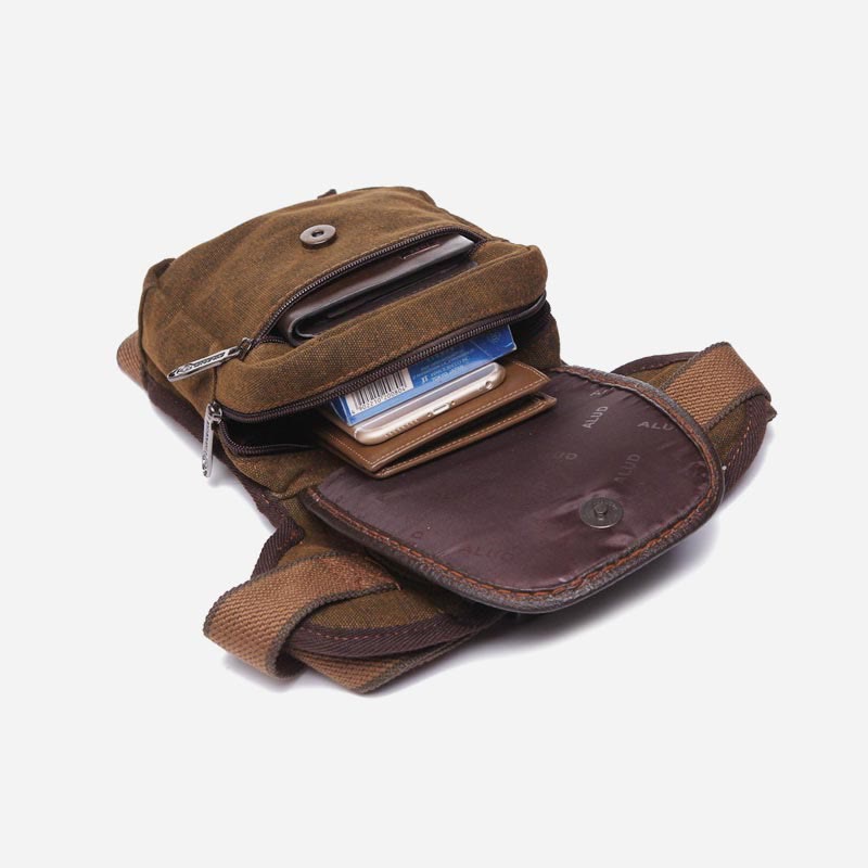 Retro-Beintasche für Herren, Outdoor-Sport, Umhängetasche aus Canvas