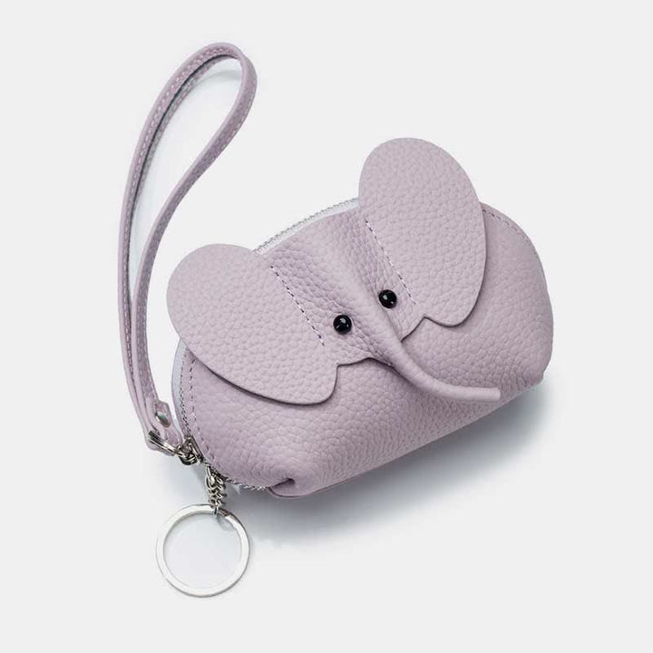 Damen Kleine Geldbörse Elefant Leder Geldbörse Wechselgeldbeutel Armband