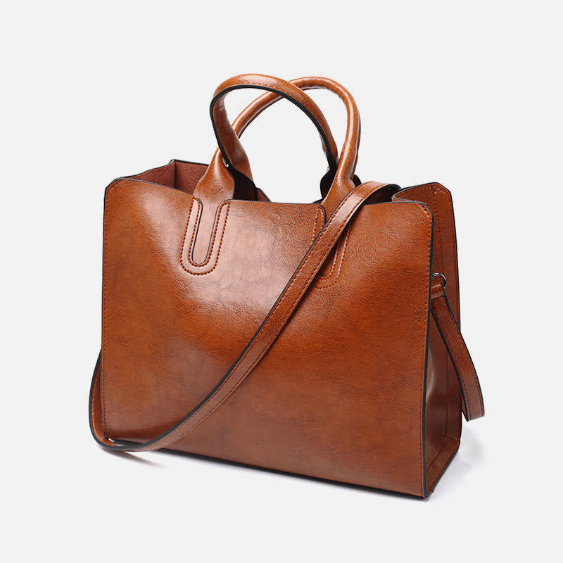 Business-Tragetasche für Damen, Arbeitstasche, lässige Lederhandtasche