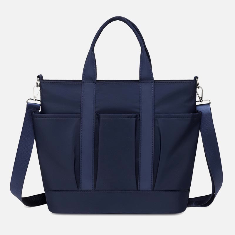Tragetasche für Damen, minimalistische, wasserdichte Umhängetasche aus Oxford-Gewebe in Lila