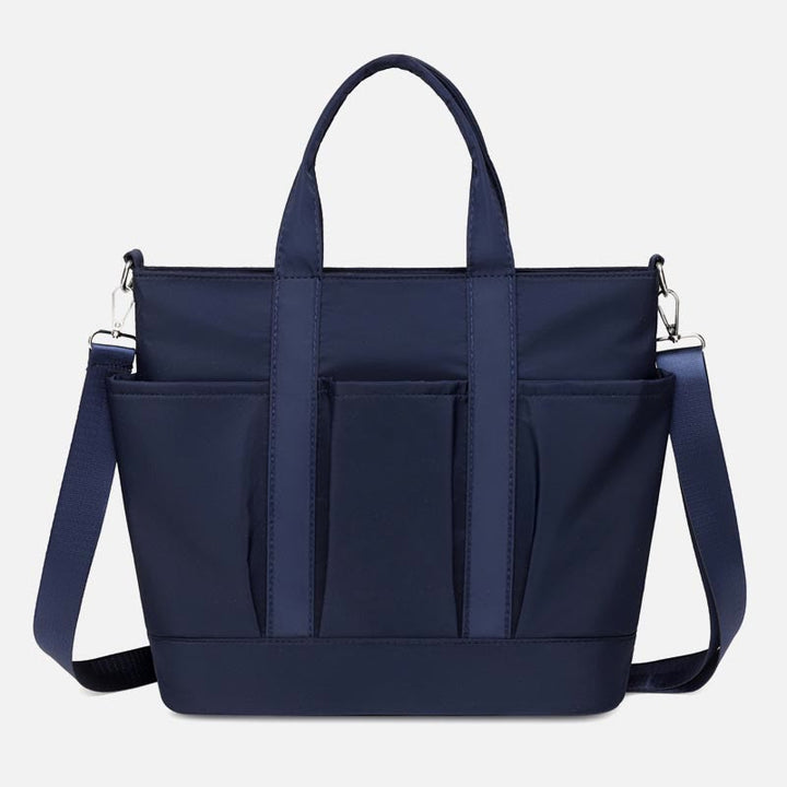 Tragetasche für Damen, minimalistische, wasserdichte Umhängetasche aus Oxford-Gewebe in Lila