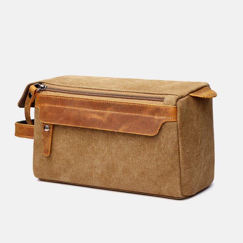 Retro-Aufbewahrungstasche aus Segeltuch, Make-up-Tasche, Reise-Kulturtasche für Damen und Herren