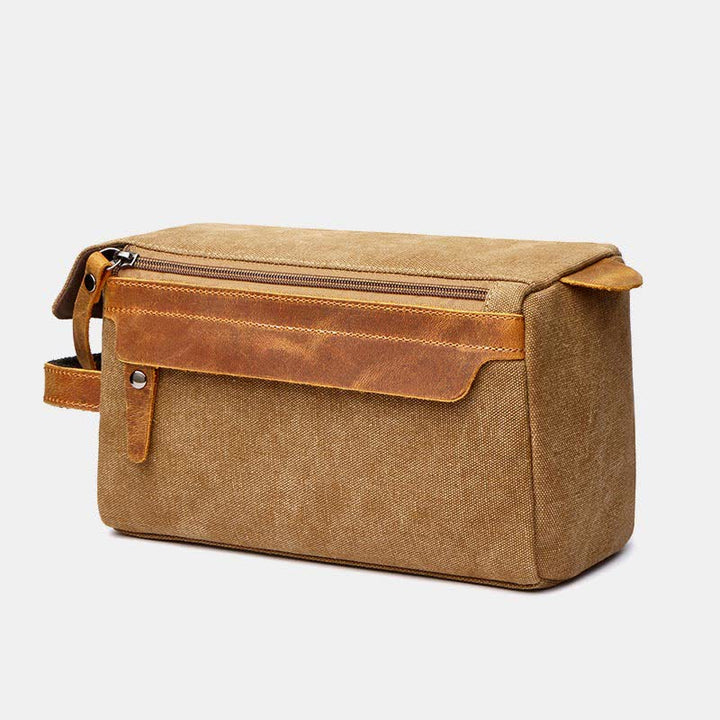 Retro-Aufbewahrungstasche aus Segeltuch, Make-up-Tasche, Reise-Kulturtasche für Damen und Herren