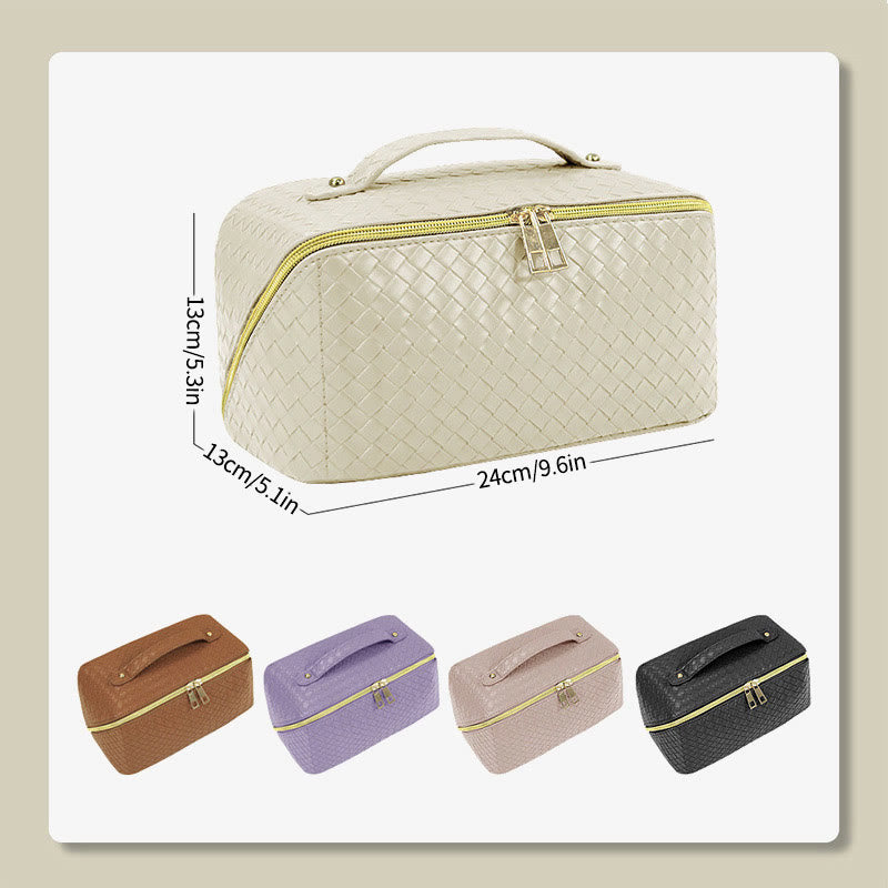 Kosmetiktasche für Damen, Reise, wasserdicht, Make-up-Tasche aus PU-Leder
