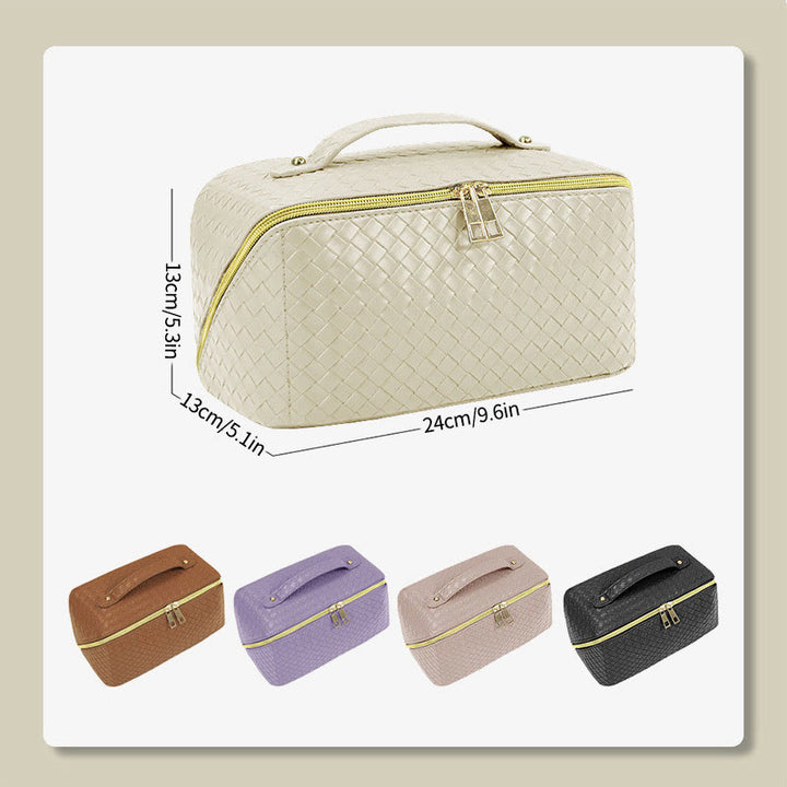 Kosmetiktasche für Damen, Reise, wasserdicht, Make-up-Tasche aus PU-Leder