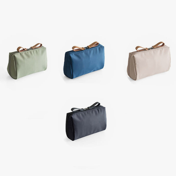 Kleine Make-up-Tasche für Frauen, Lippenstift-Kosmetiktasche mit Doppelreißverschluss