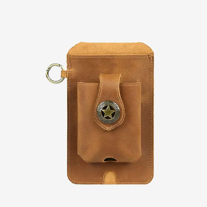 Multifunktionale Echtleder Handy Gürteltasche Loop Taille Holster