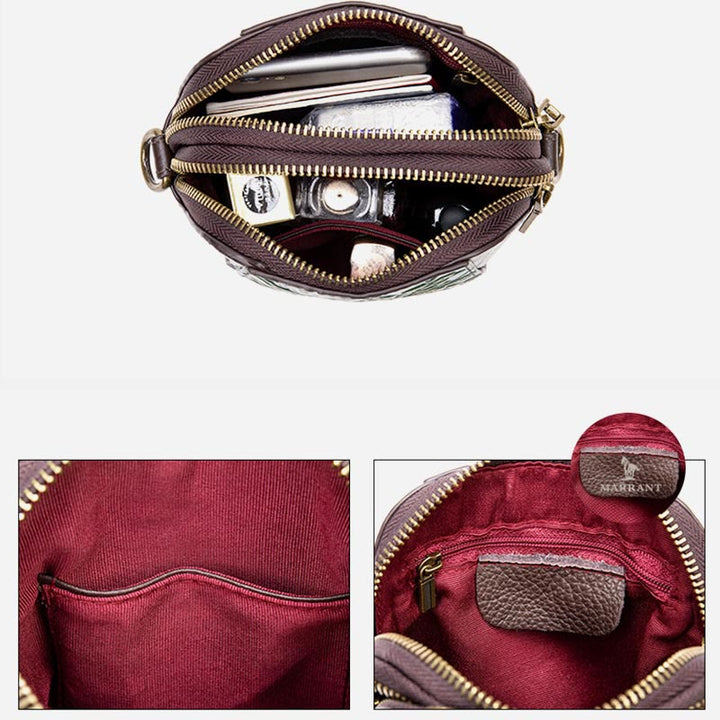 Handytasche für Damen Vintage Custom Mini Umhängetasche aus Rindsleder