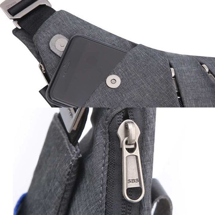 Leichte, langlebige Sling-Brusttasche, wasserdicht, kratzfest, Tagesrucksack, lässige Herren-Geldbörsen