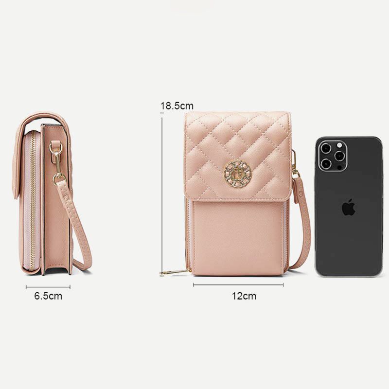 PU Crossbody Handytasche für Damen Schultertasche Geldbörse
