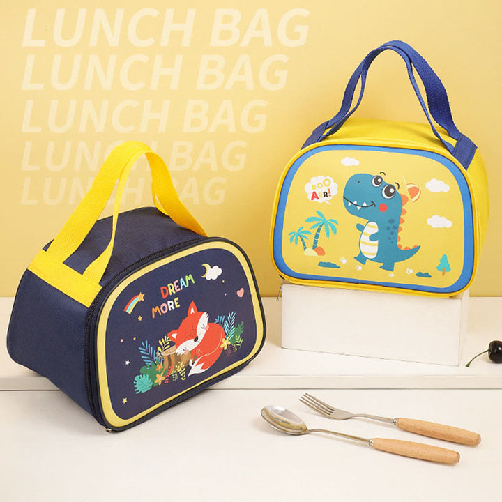 Lunchpaket für den täglichen Gebrauch, mit Cartoon-Tierdruck, süße Thermotasche