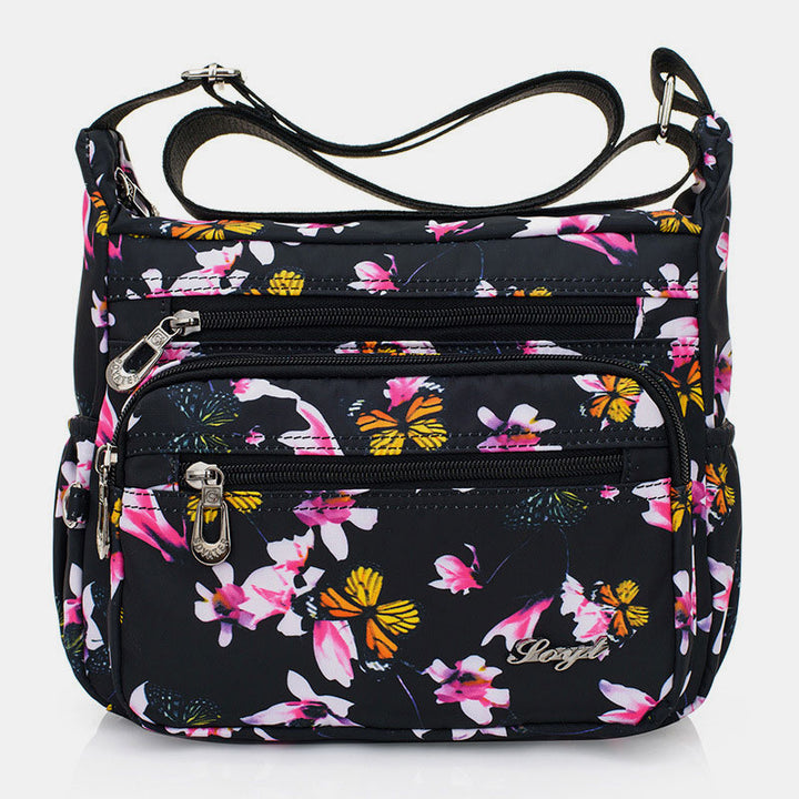 Damen Umhängetasche Multi-Pocket Nylon Schulter Handtasche Geldbörsen Reisetaschen