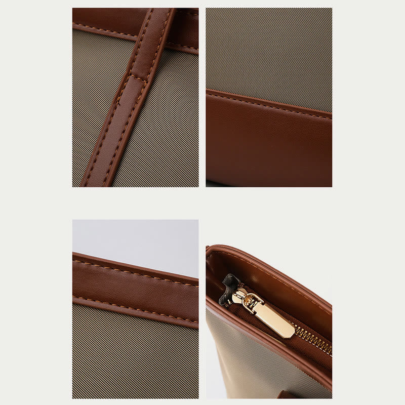Große Tragetasche, robuste Schulterhandtasche aus PU-Leder