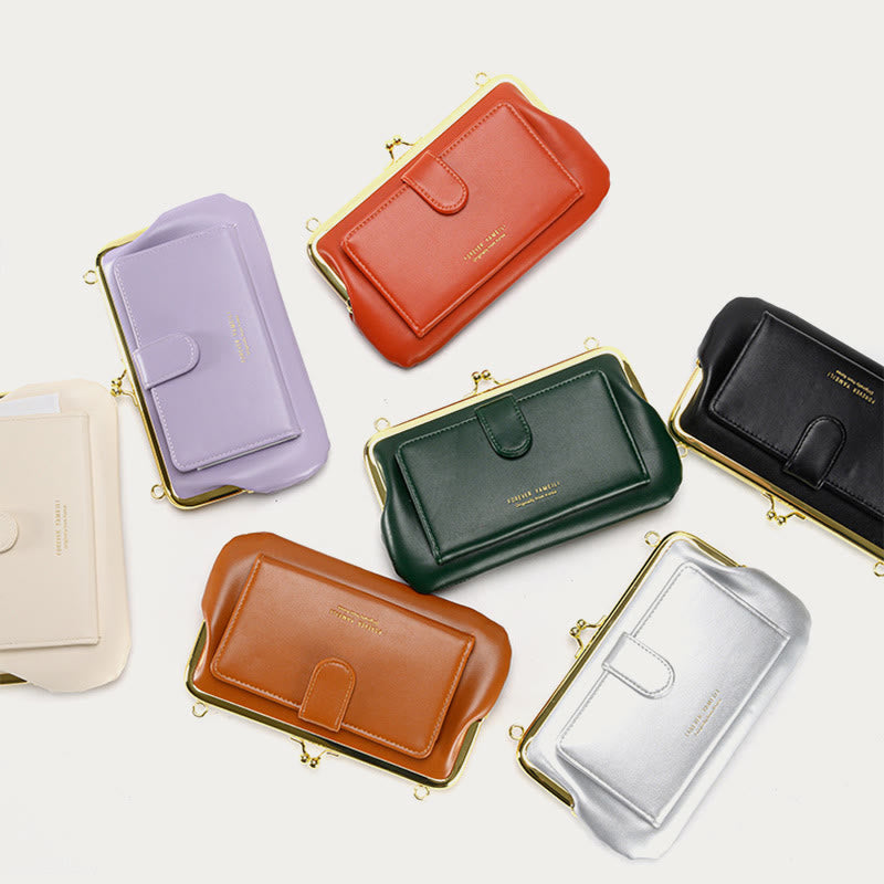 Handytasche für Damen, Umhängetasche mit Kette und mehreren Fächern