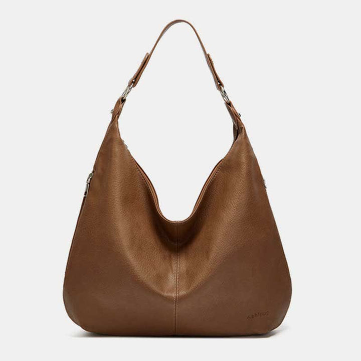 Große Hobo-Tasche aus weichem Leder, Handtasche, Tragetasche für den Alltag für Damen - Sattelbraun - image 21