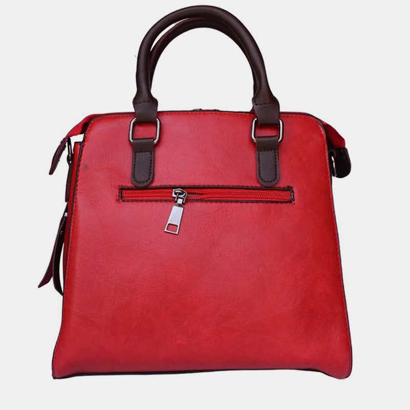 Handtaschen Geldbörsen für Frauen Vegan Leder Top-Griff Schultertasche mit Reißverschluss