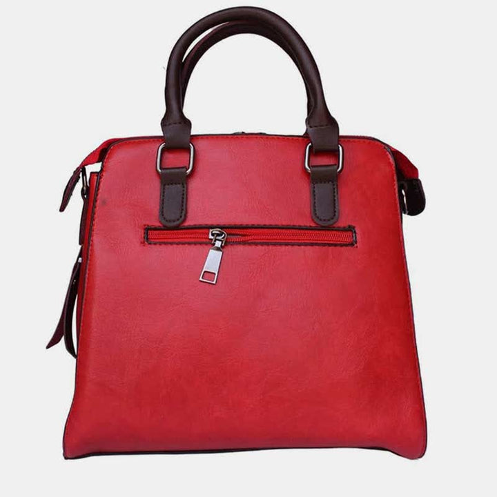 Handtaschen Geldbörsen für Frauen Vegan Leder Top-Griff Schultertasche mit Reißverschluss
