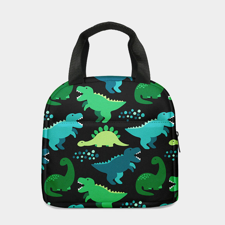 Lunchpaket für Kinder, Schule, Camping, Cartoon-Dinosaurier, Thermo-Handtasche