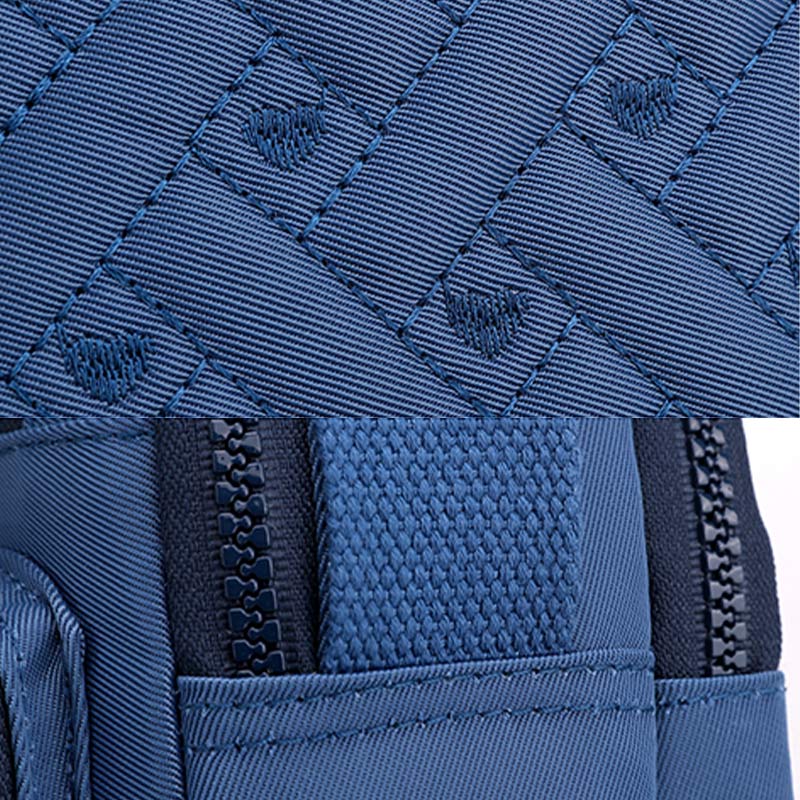 Lässige Umhängetasche aus Nylon mit mehreren Taschen und Loch für Kopfhörer