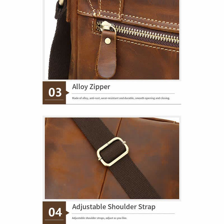 Kleine Leder Messenger Bag Schultertasche Cross Body Retro Handtasche