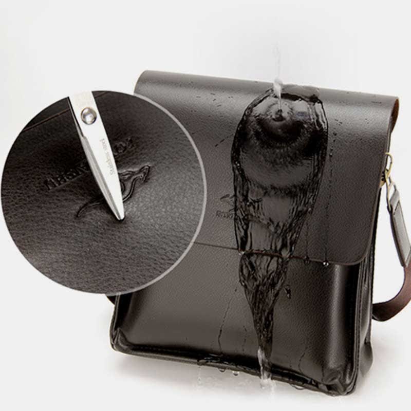 Herren Leder Umhängetasche Messenger Bag Reise Arbeit Business Satchel
