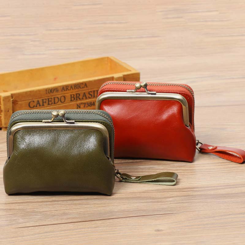 Retro-Kartenetui, Münzgeldbörse, Geldbörse, Mini-Handtasche mit Reißverschluss für Damen - image 8
