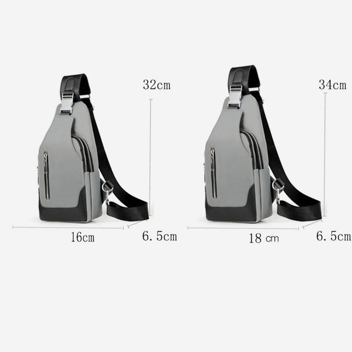 Wasserdichte Schultertasche mit USB-Ladefunktion 