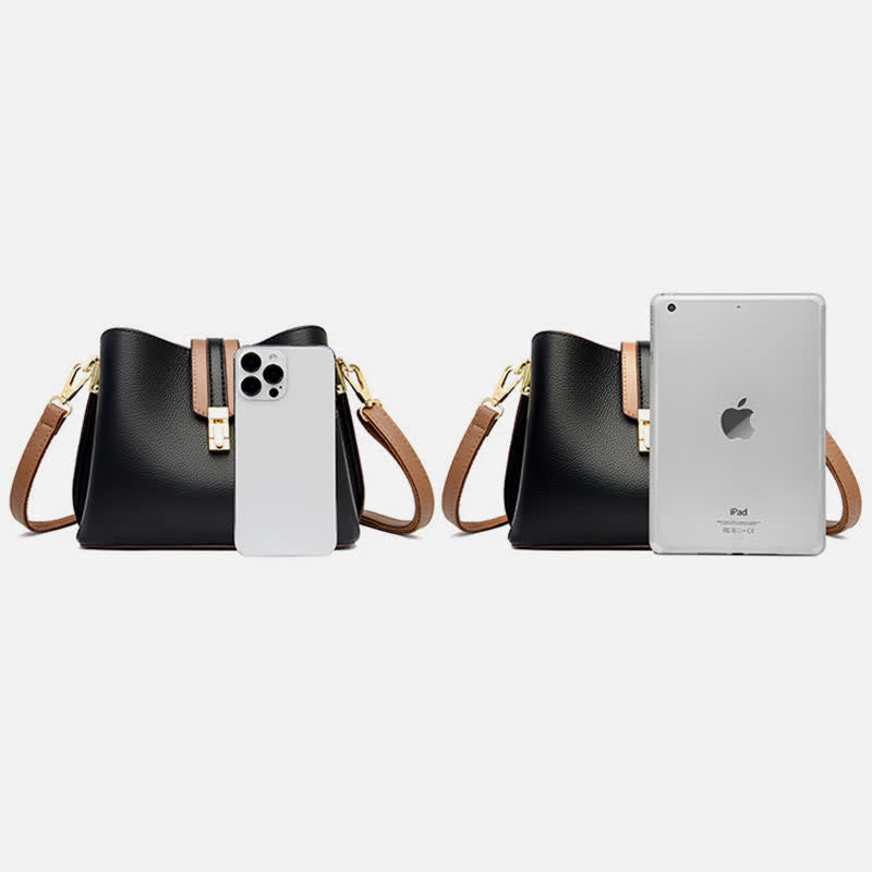 Umhängetasche für Damen, großzügige Schultertasche aus PU-Leder