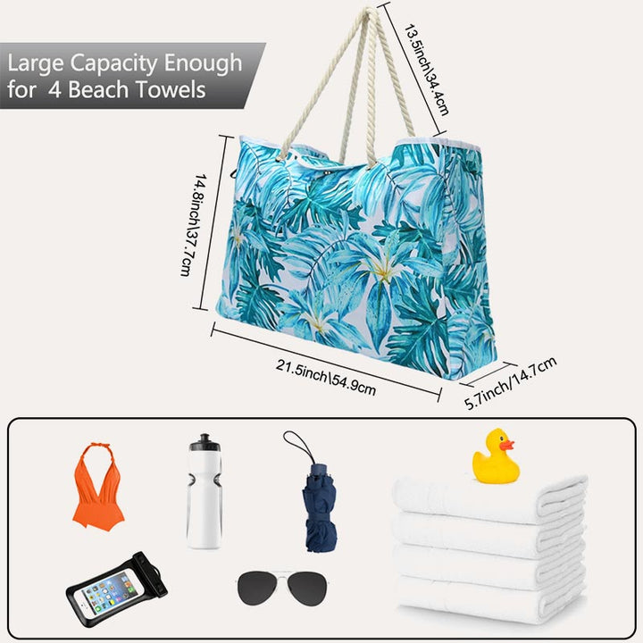 Lightweyght Floral Damen Strandtasche Pooltasche Große wasserdichte Tragetasche