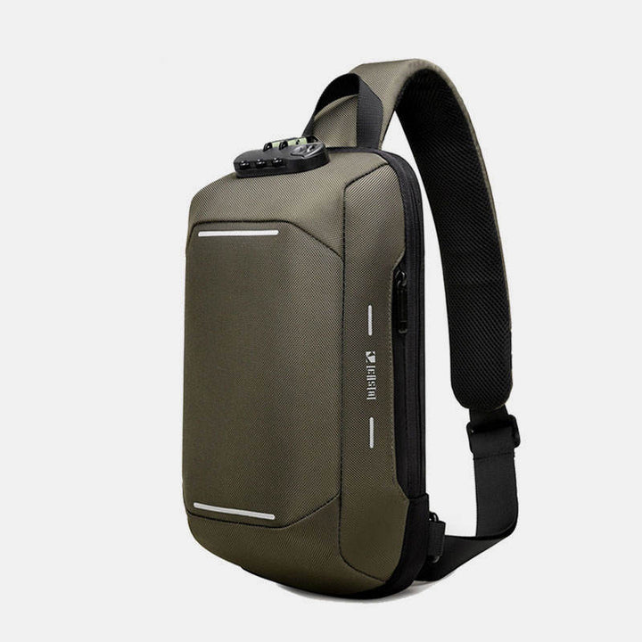 Diebstahlsichere, wasserdichte Brusttasche mit USB-Ladeanschluss