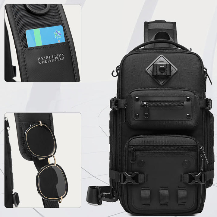 Schultertasche für Herren, Outdoor-Sport, Crossbody, taktische Brusttasche