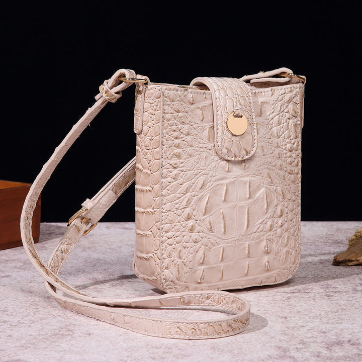 Umhängetasche für Damen, Retro-Krokodilmuster, Handytasche