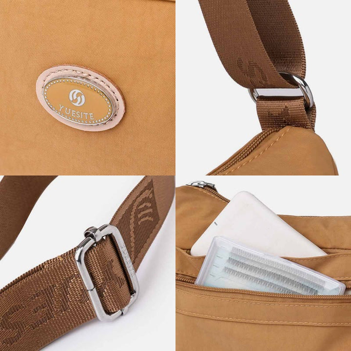 Mehrfarbige Umhängetasche für Damen, große Pendlertasche aus Nylon