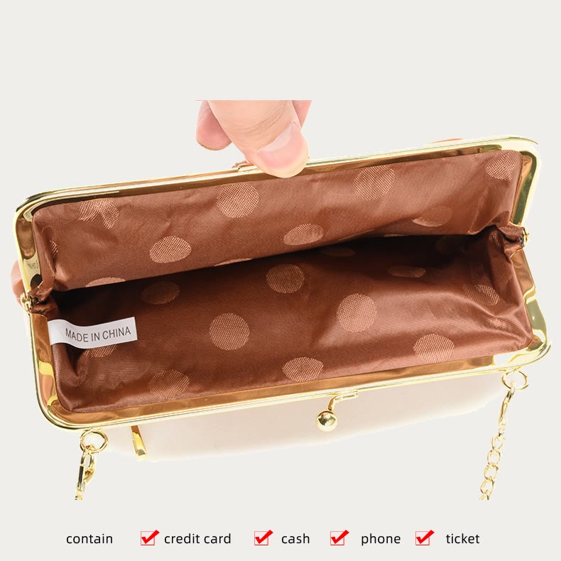 Handytasche für Damen, Umhängetasche mit Kette und mehreren Fächern