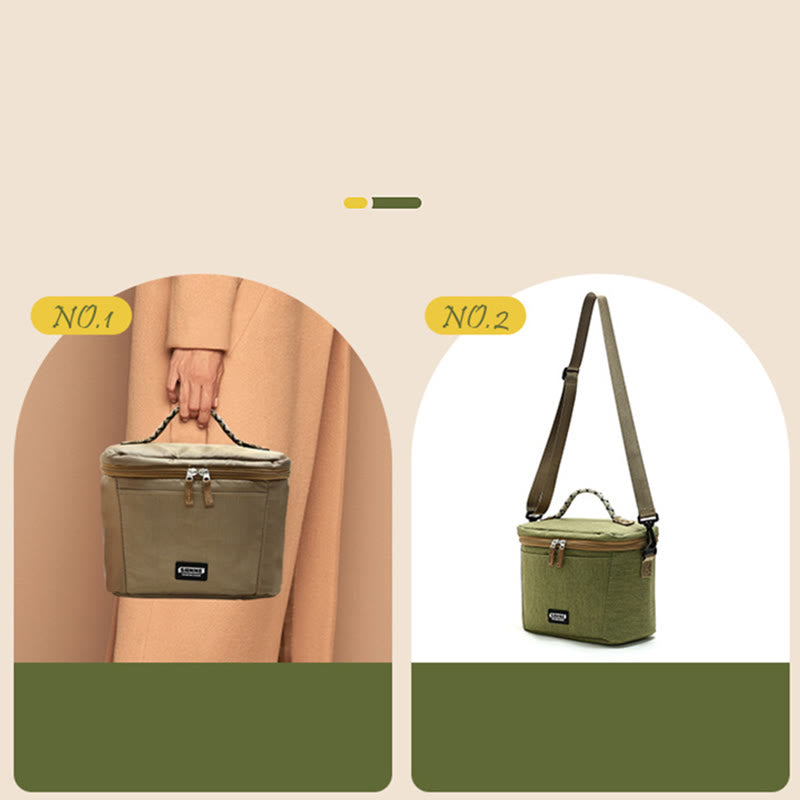 Kleine Kühltasche für Picknickarbeit, Oxford Crossbody Lunch Bag