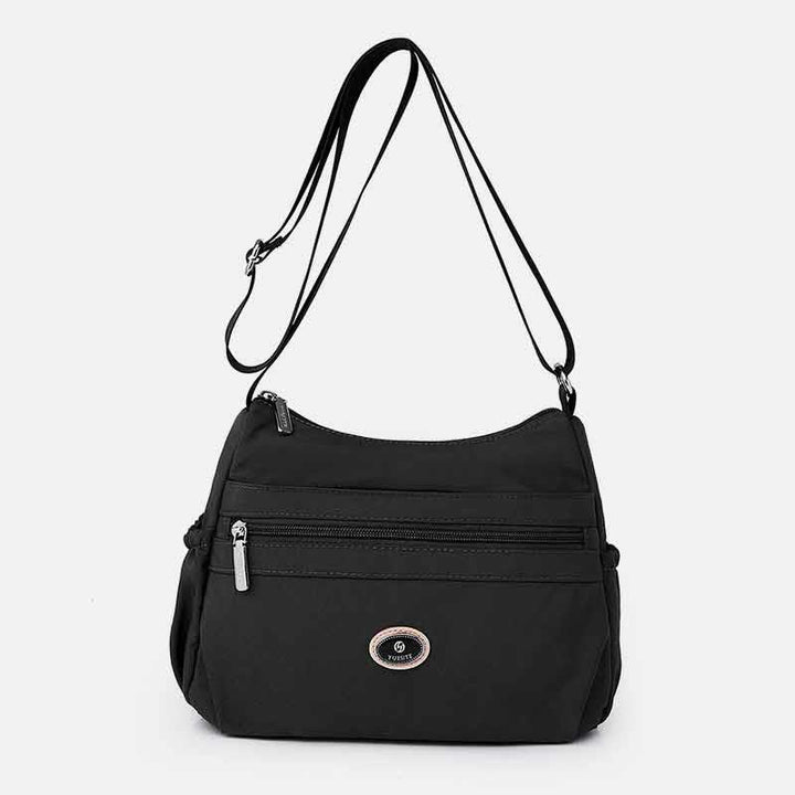 Mehrfarbige Umhängetasche für Damen, große Pendlertasche aus Nylon