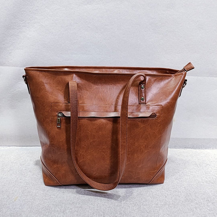 Retro Damen Umhängetasche aus weichem veganem Leder, Umhängetasche für Reisen - image 4