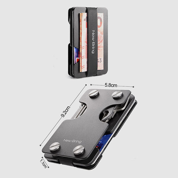 EDC RFID Aluminium Multifunktions-Schlüsselanhänger Kartenhalter Geldbörse