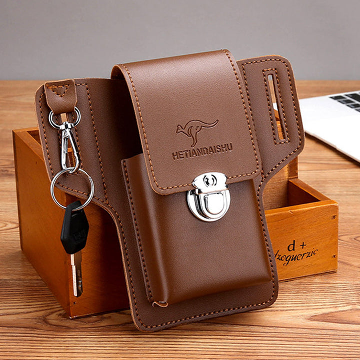 Leder-Handytasche für Gürtel, universelle Smartphone-Holster-Hüfttasche