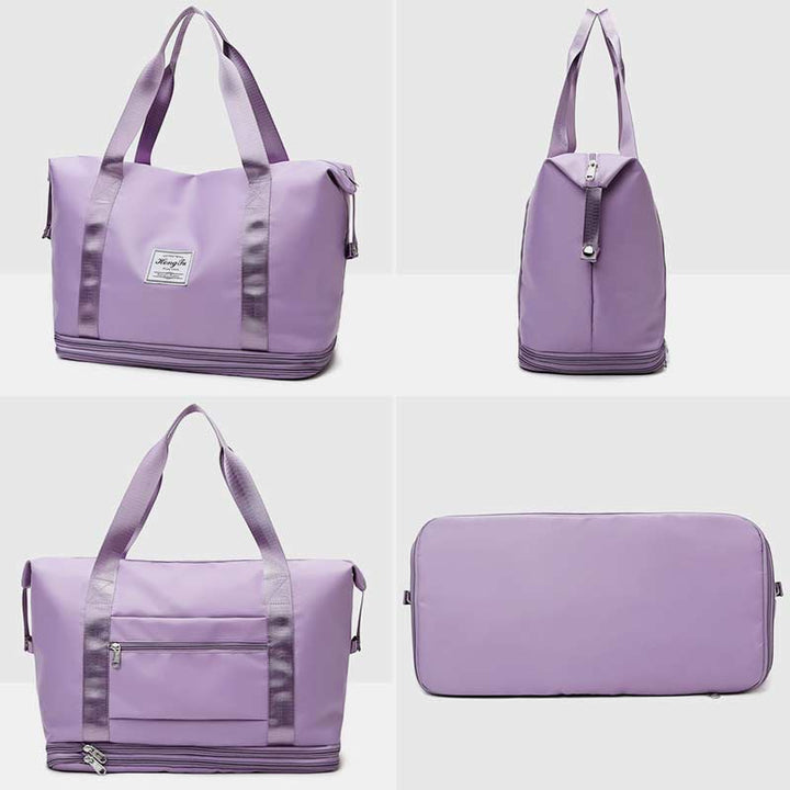 Super große Kapazität, leistungsstarke, erweiterbare Reisehandtasche, Erweiterung zwei Schichten