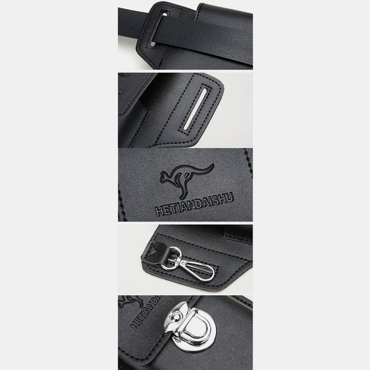 Leder-Handytasche für Gürtel, universelle Smartphone-Holster-Hüfttasche