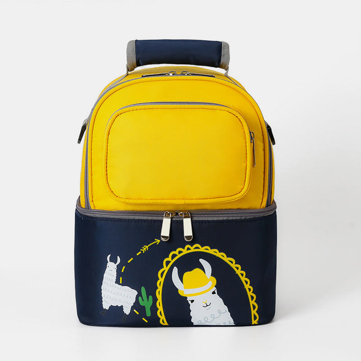 Mamatasche für Frauen Cartoon Multifunktionaler Outdoor-Rucksack mit zweilagigem Design